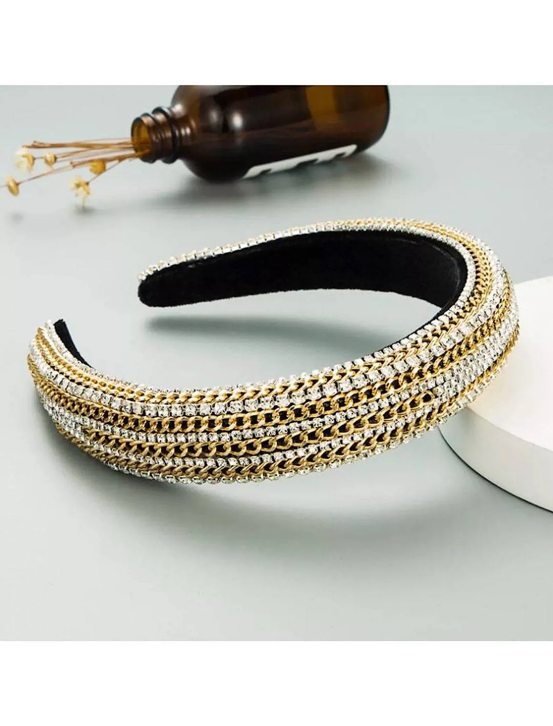 Crystal Metal Chain Headbands - Buy Shimmering Metal Chain Headbands Online