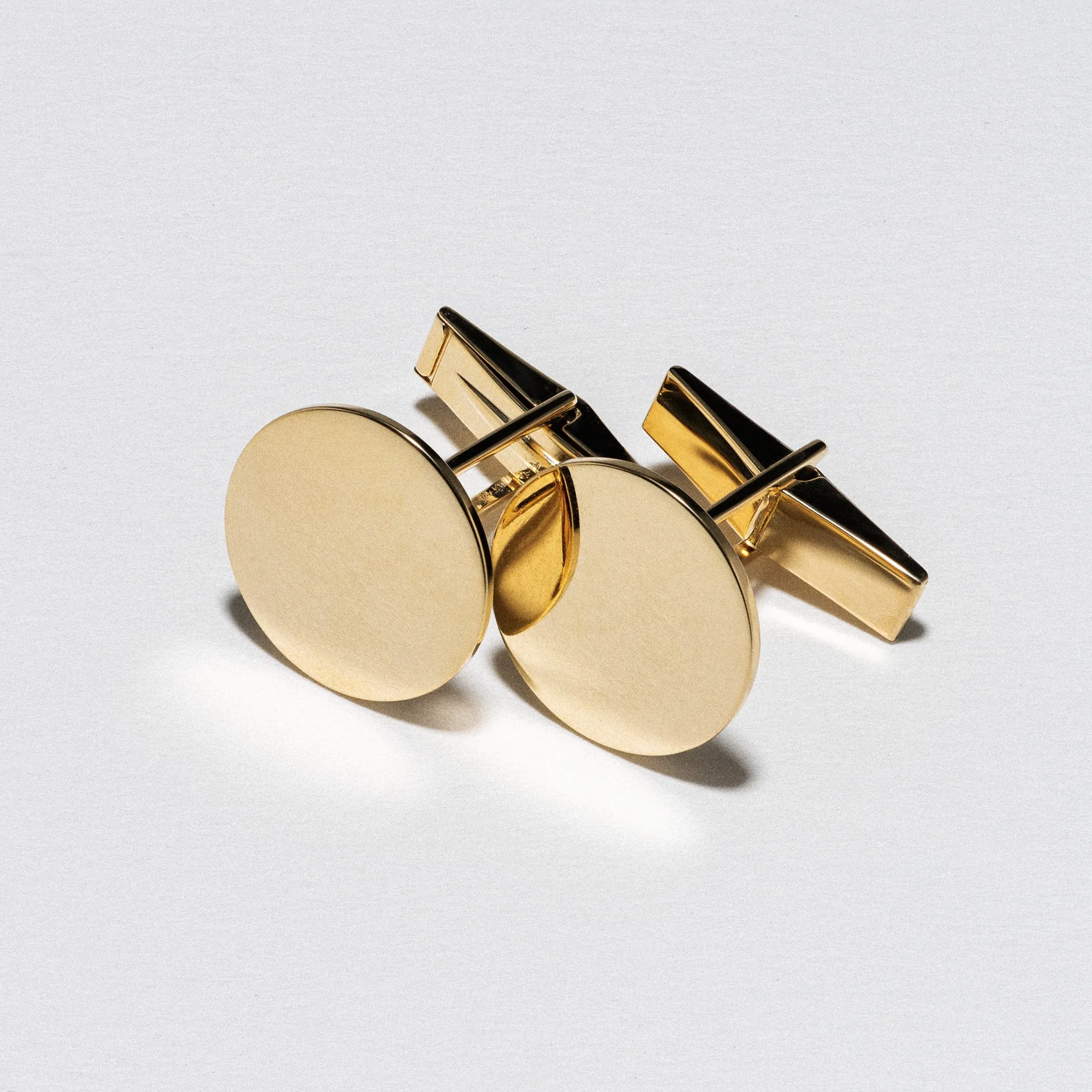 Custom Cufflinks - Yellow Gold, Polished