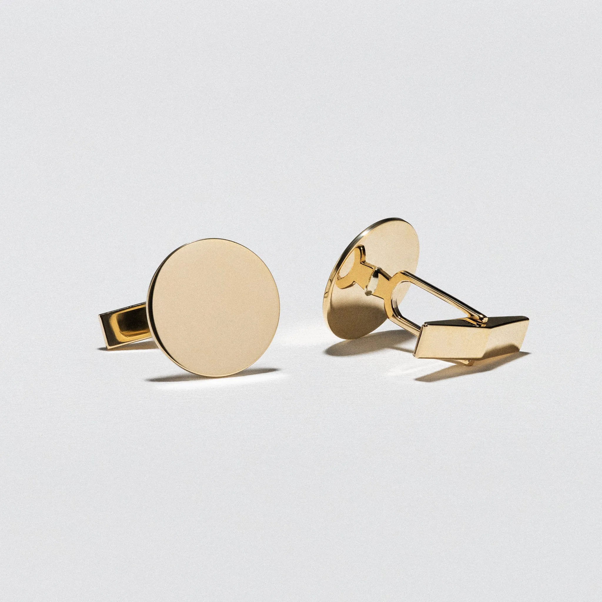 Custom Cufflinks - Yellow Gold, Polished