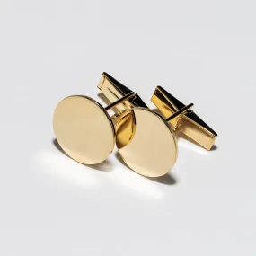 Custom Cufflinks - Yellow Gold, Polished