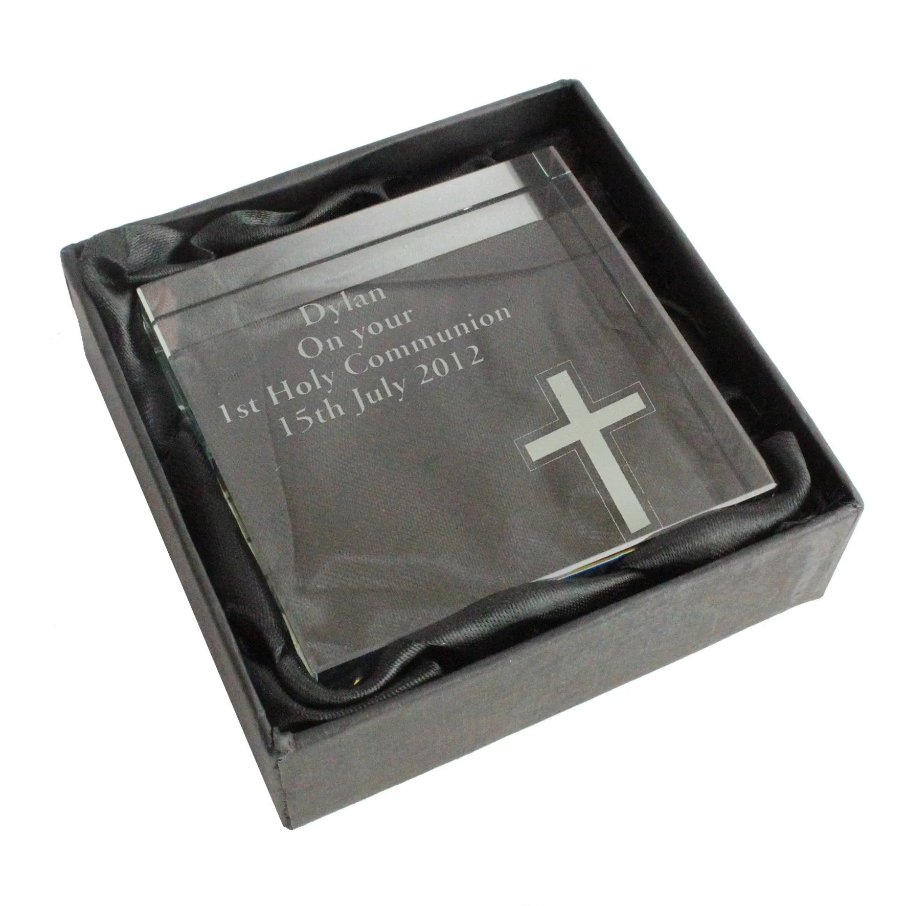 Custom Engraved Large Crystal Cross Decoration