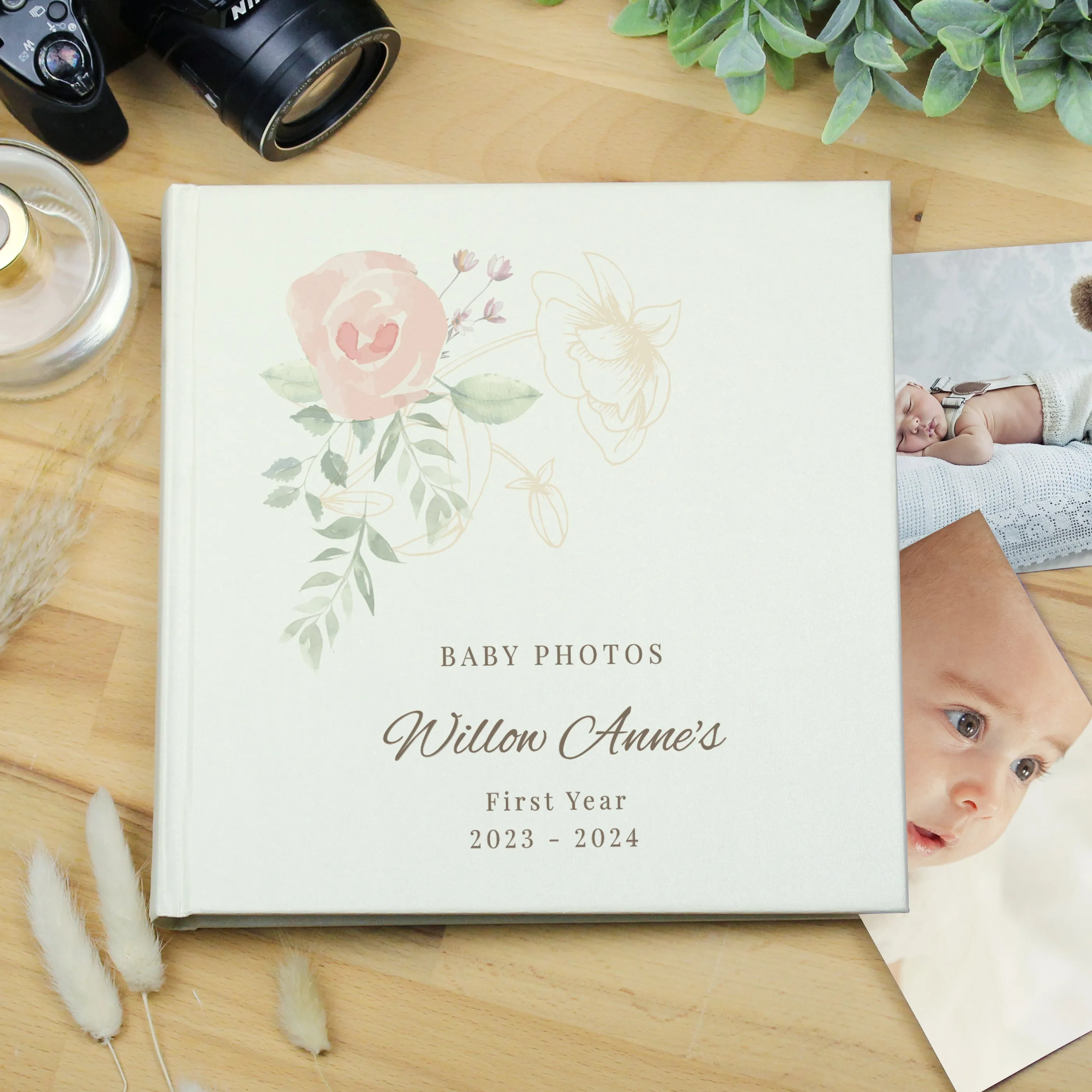 Custom Flower Square Photo Book