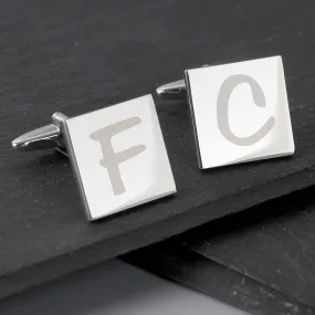 Custom Square Initial Cufflinks