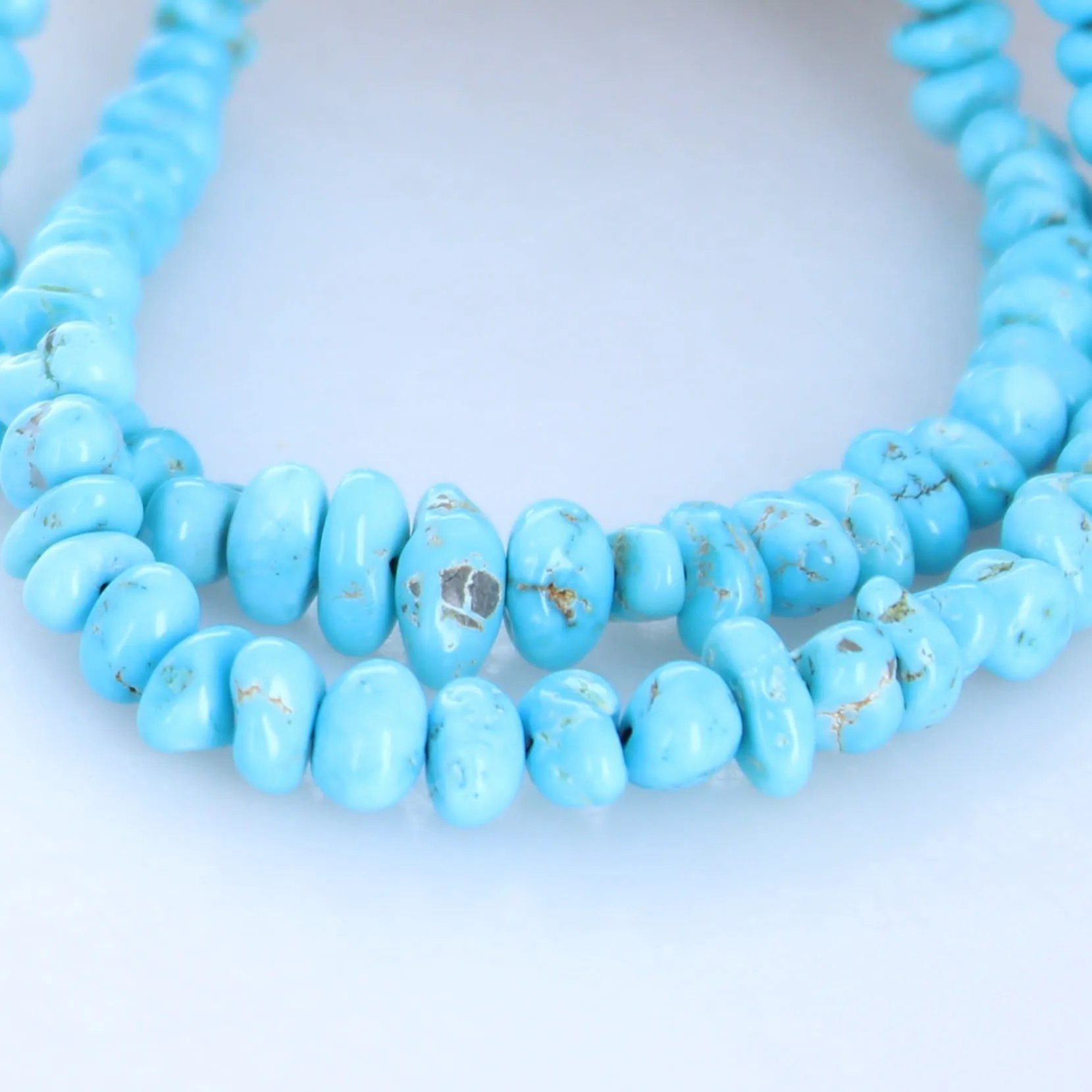 Deep Sky Blue Turquoise Beads 4-8.5mm