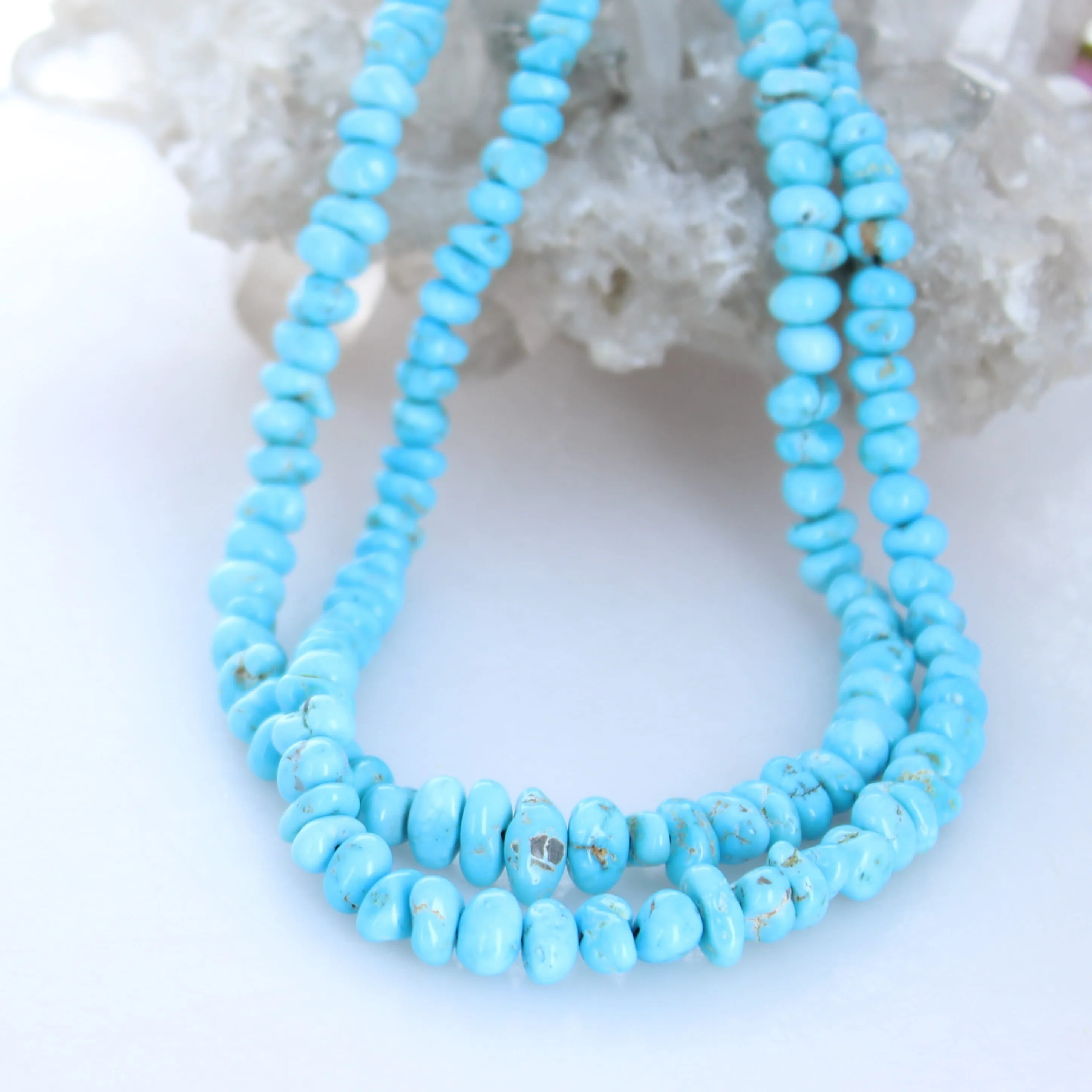 Deep Sky Blue Turquoise Beads 4-8.5mm