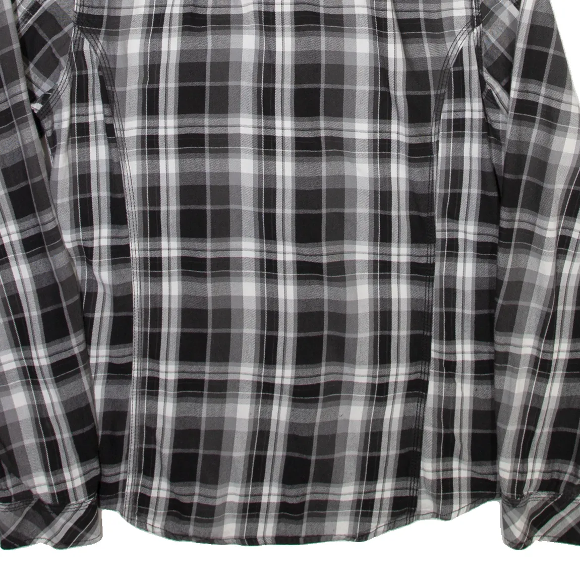 DIESEL Mens Shirt Grey Plaid Long Sleeve L