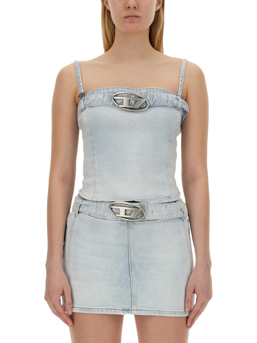 DIESEL      TOP DE-LUCY-S IN DENIM DI COTONE 