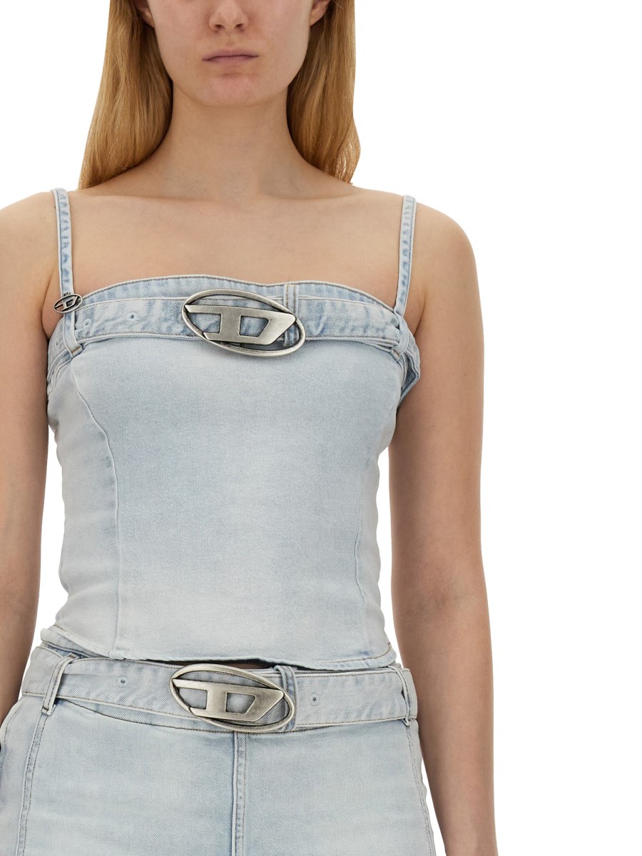 DIESEL      TOP DE-LUCY-S IN DENIM DI COTONE 