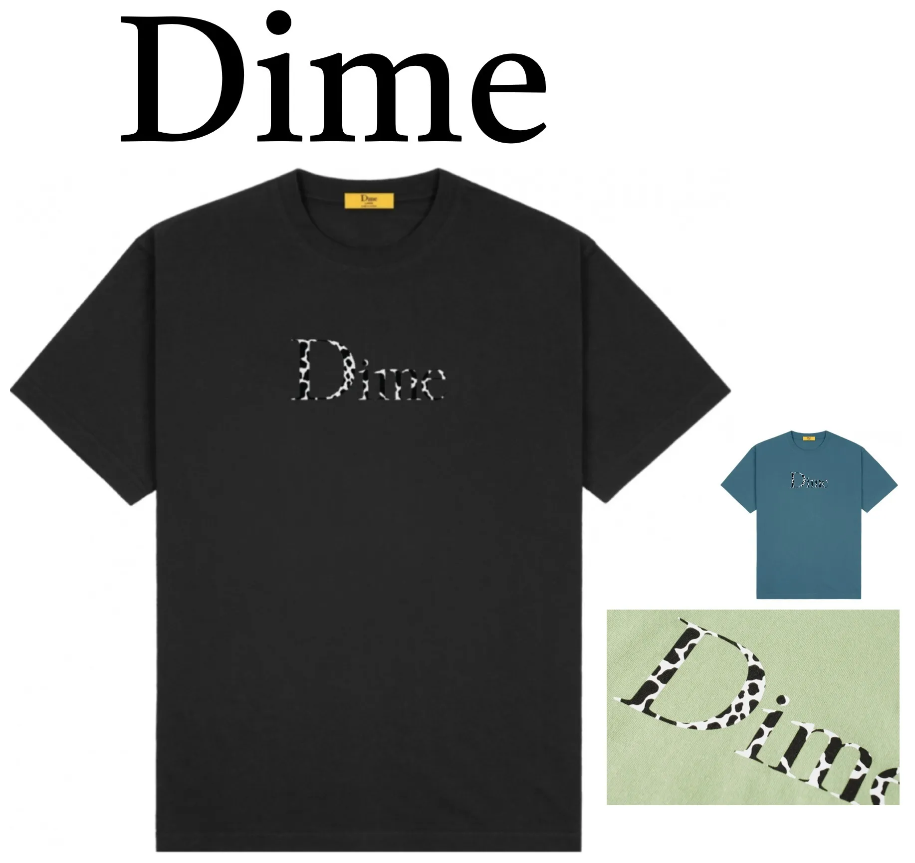 Dime  |Street Style Other Animal Patterns Short Sleeves Logo