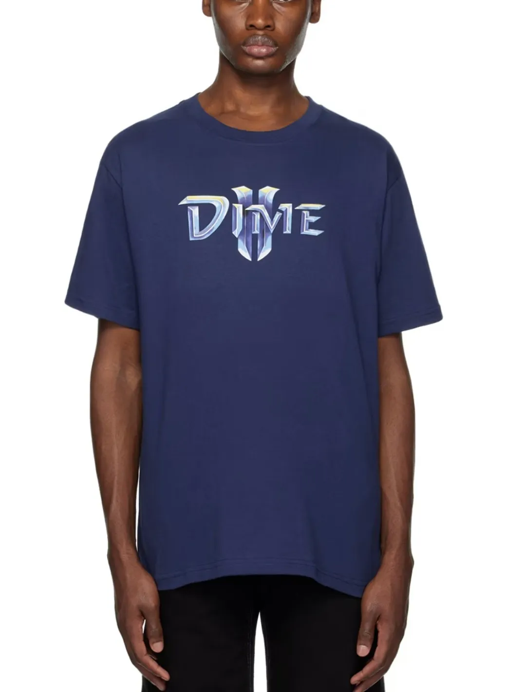 Dime  |Street Style U-Neck Plain Short Sleeves Logo Skater Style