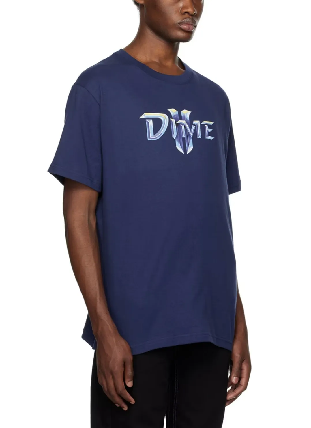 Dime  |Street Style U-Neck Plain Short Sleeves Logo Skater Style