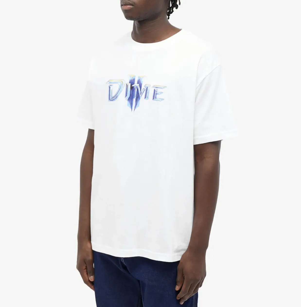 Dime  |Street Style U-Neck Plain Short Sleeves Logo Skater Style