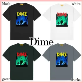 Dime  |Unisex Street Style Plain Short Sleeves Logo Skater Style