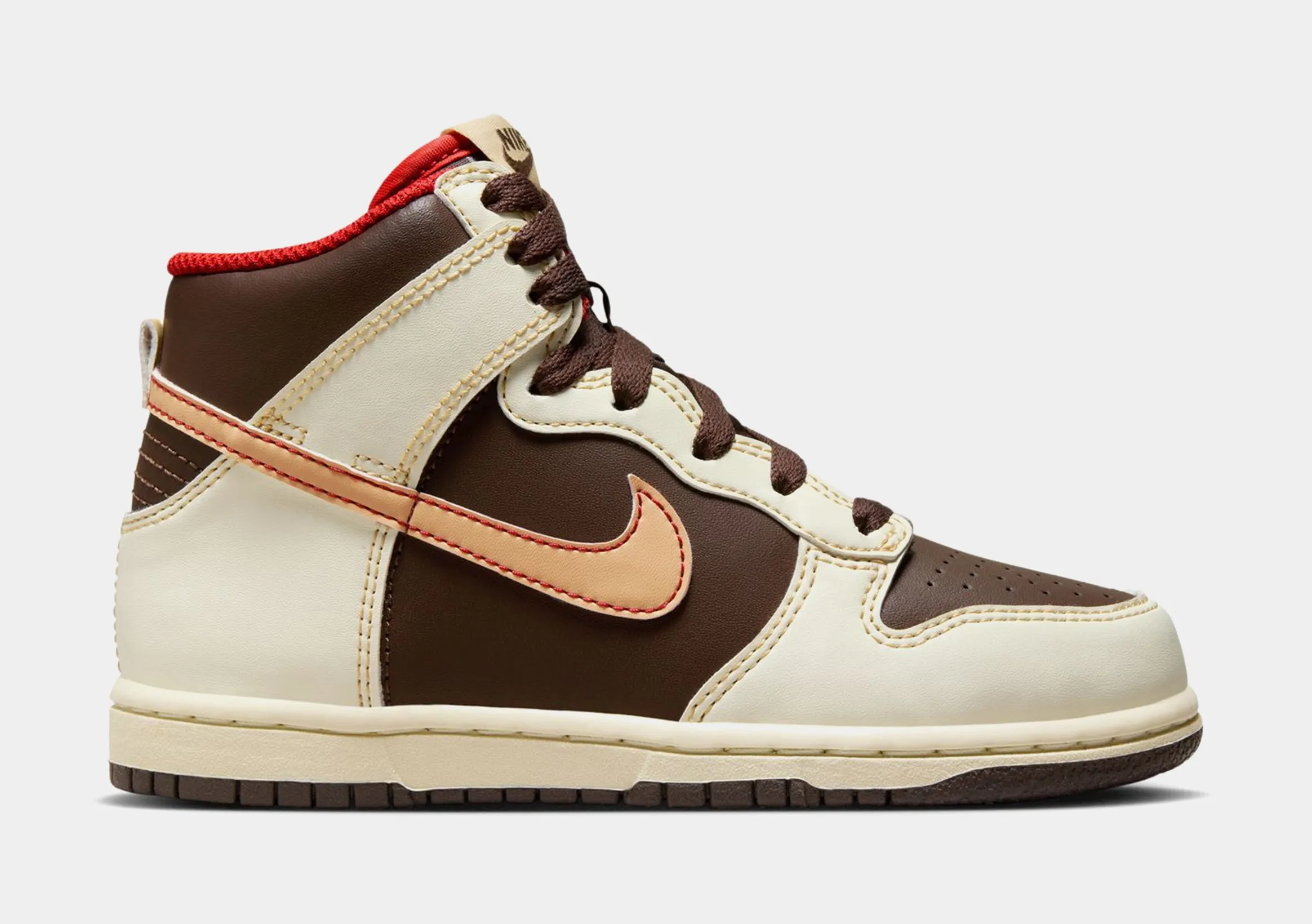 Dunk High PreK Lifestyle Sneakers (Brown/Beige)