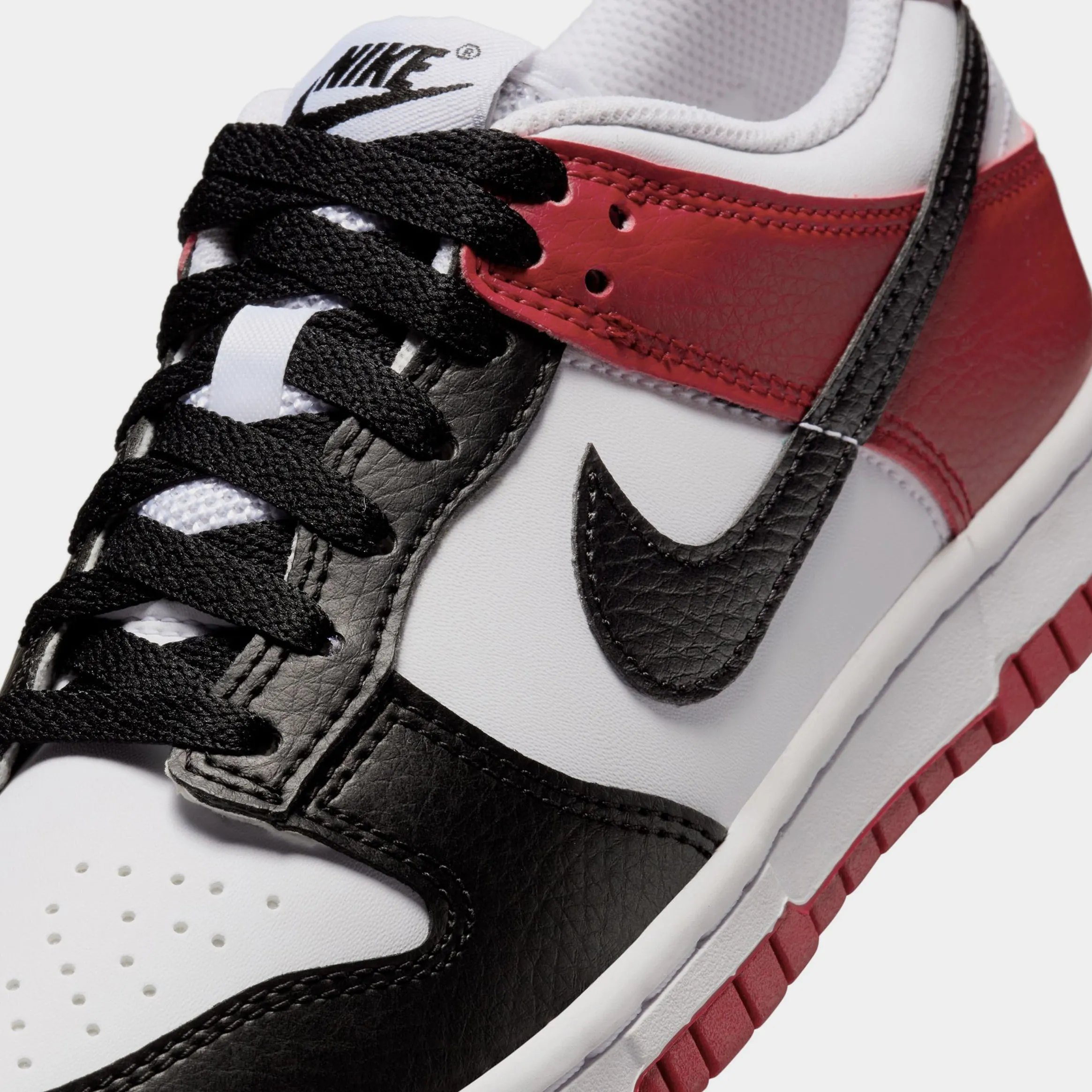 Dunk Low GS Lifestyle Shoes (Black/Gym Red/White)