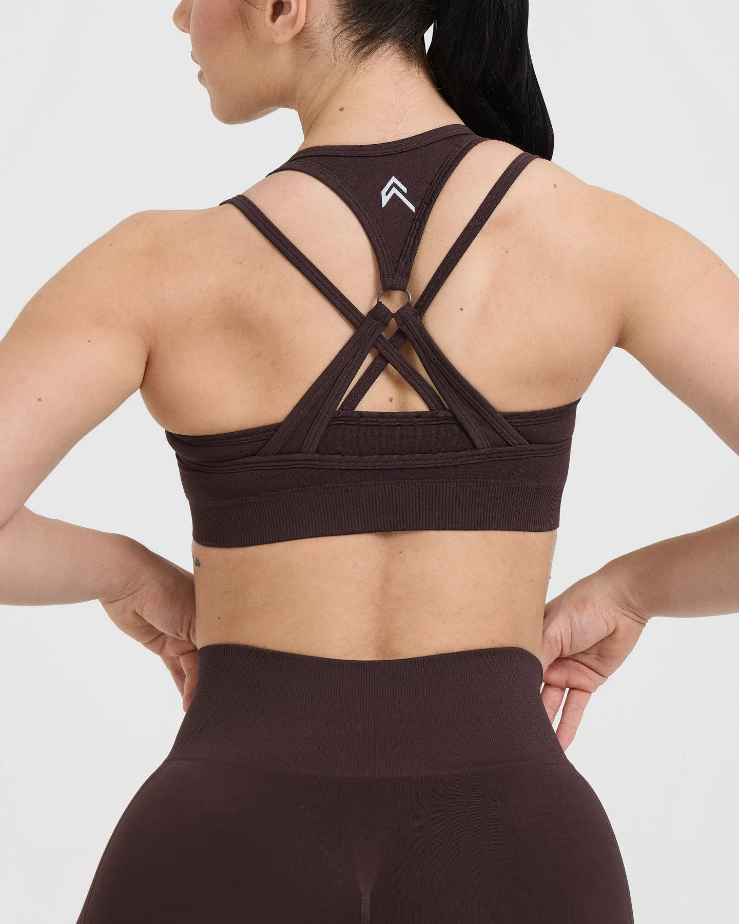 Effortless Seamless Layered Sports Bra | Plum Brown