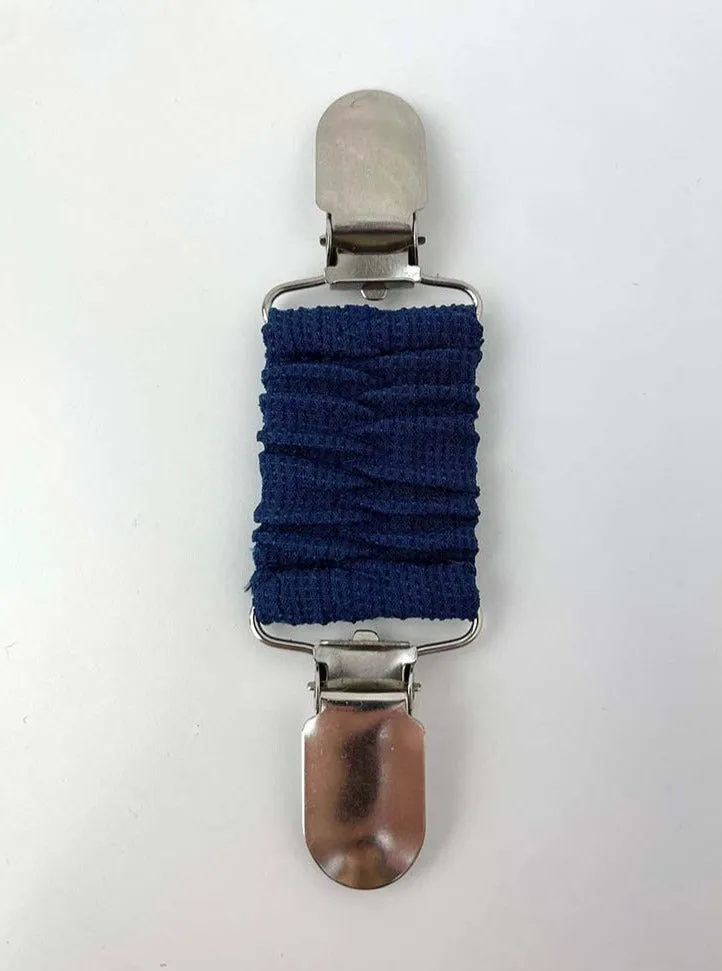 Elastic Ruched Cinch Clip - Navy