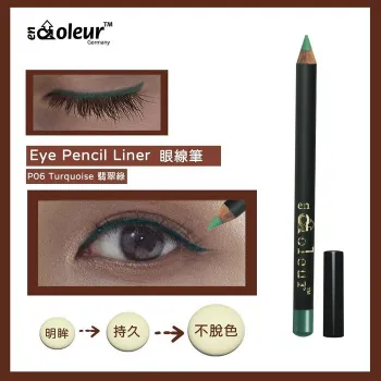 En Coleur Wood Eye Pencil Liner P06  # Turquoise (Exp: 04/2026)