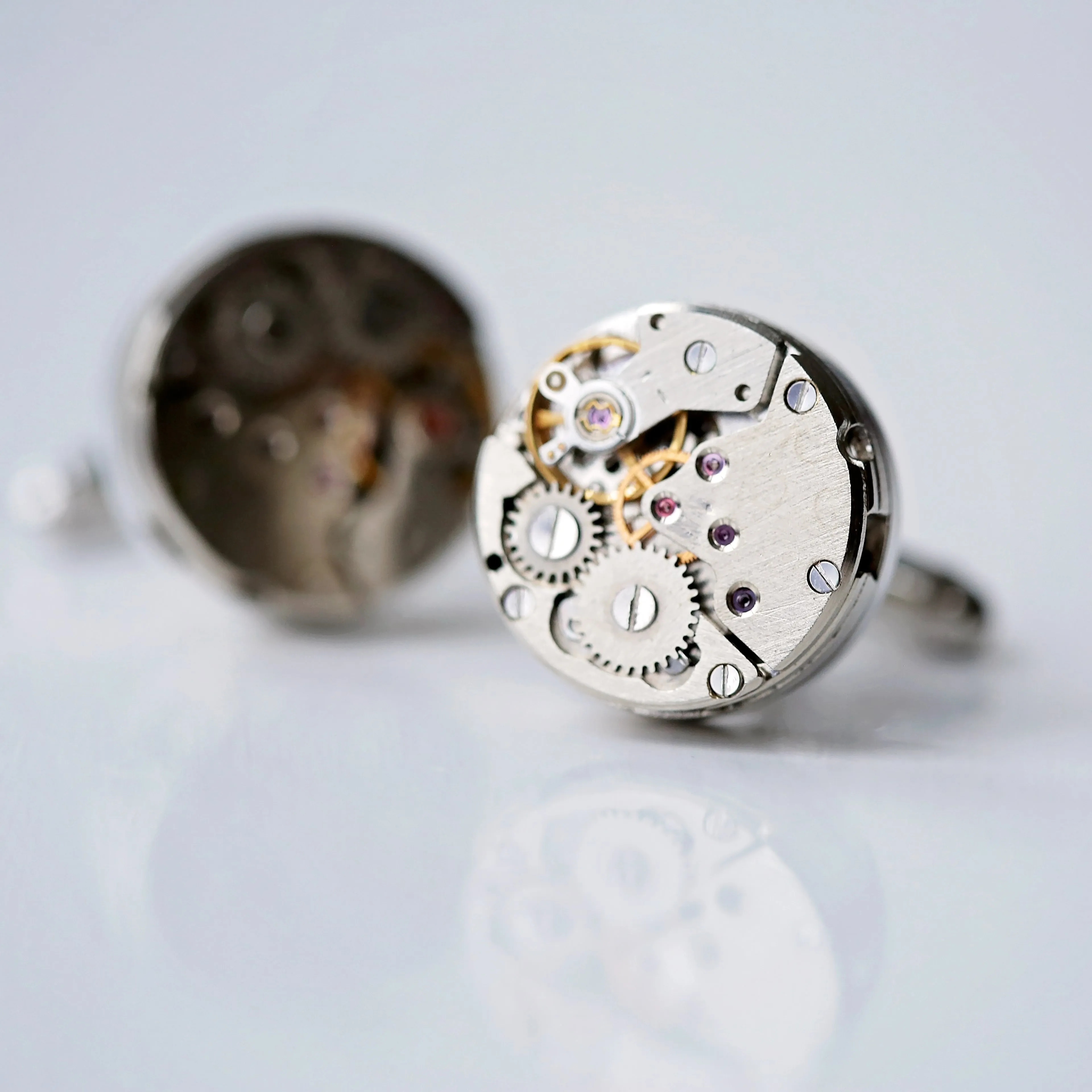 Engraved Gear Movement Cufflinks