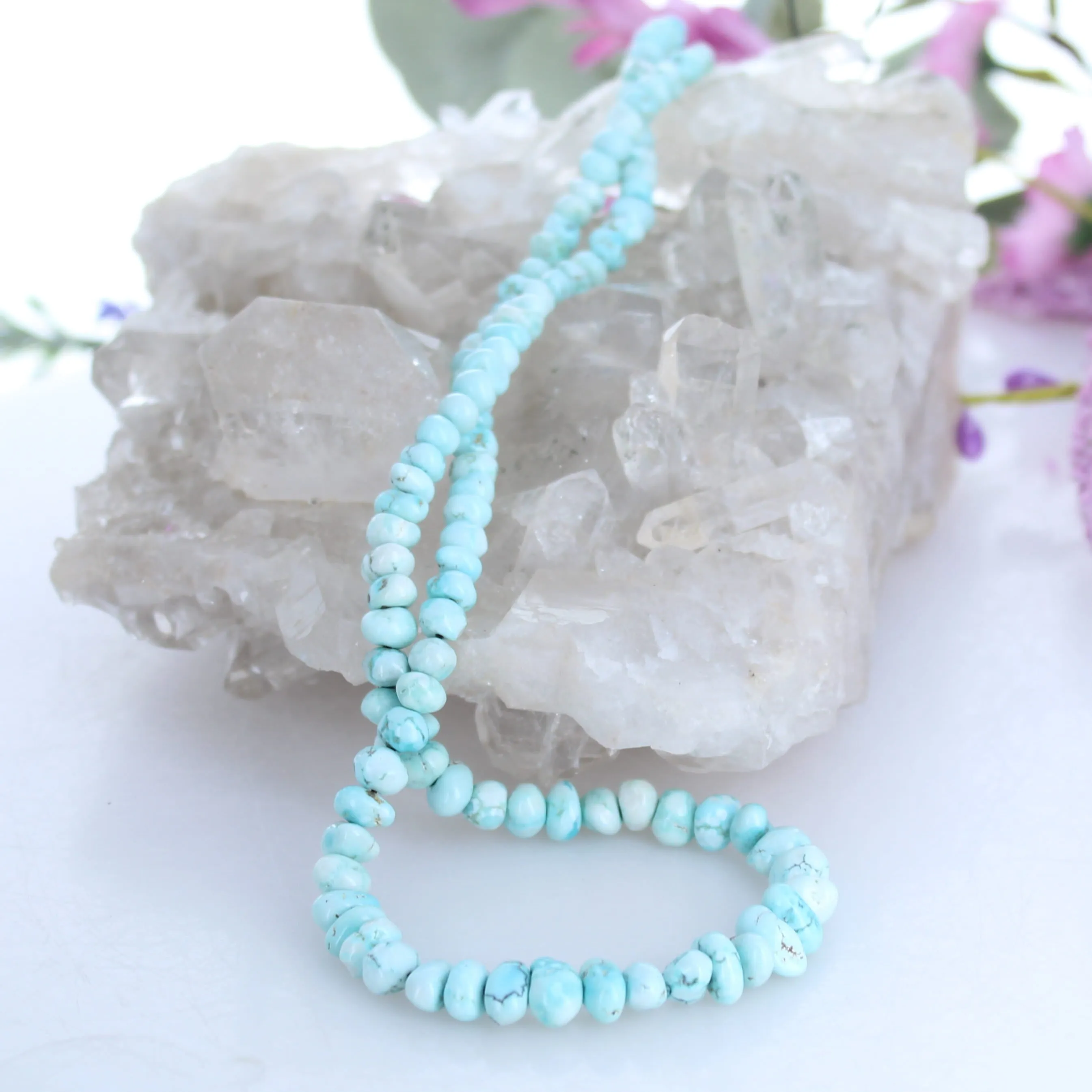 Ethereal Sky Blue Lone Mountain Turquoise Beads 4-9mm - Google SEO friendly result: Sky Blue Lone Mountain Turquoise Beads - 4-9