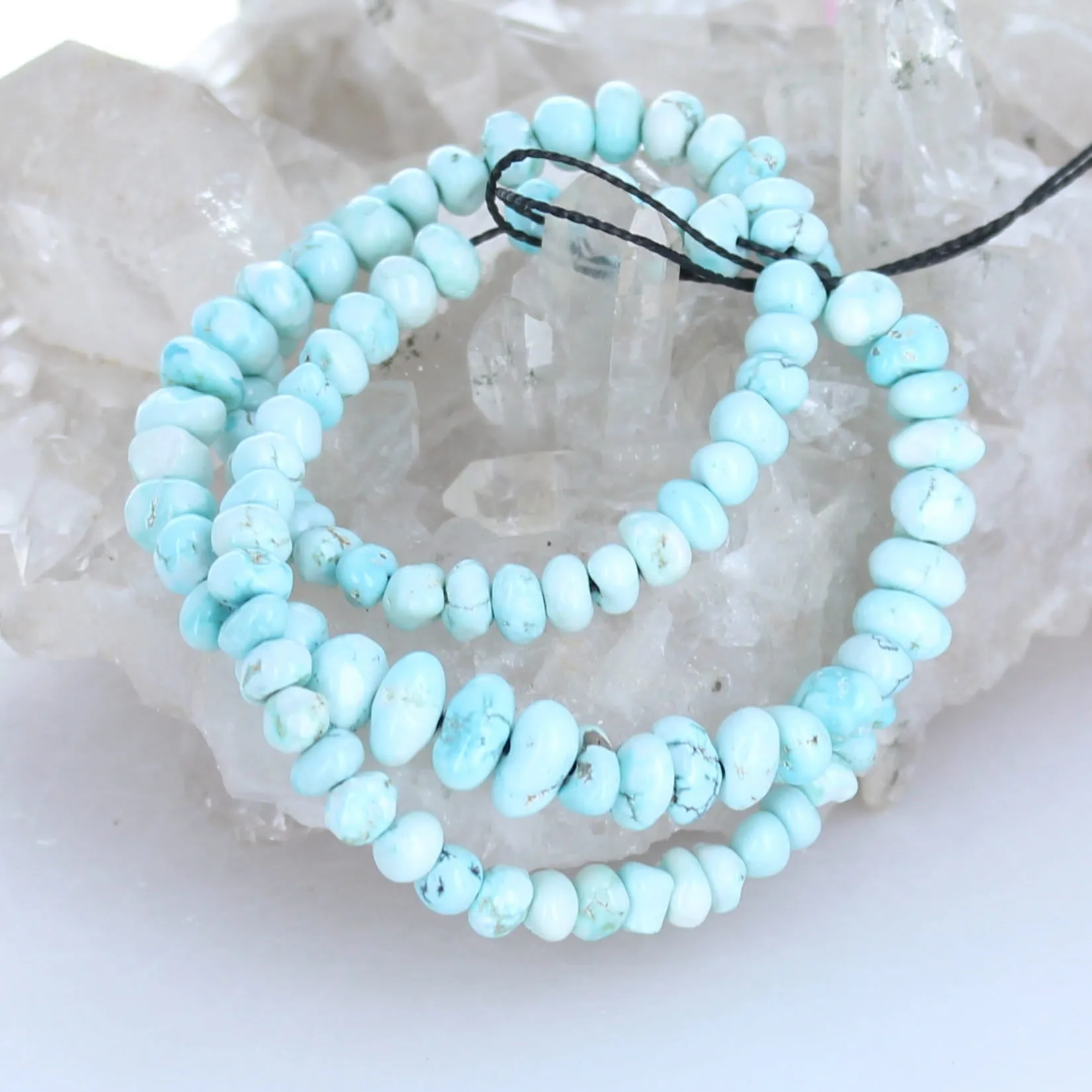 Ethereal Sky Blue Lone Mountain Turquoise Beads 4-9mm - Google SEO friendly result: Sky Blue Lone Mountain Turquoise Beads - 4-9