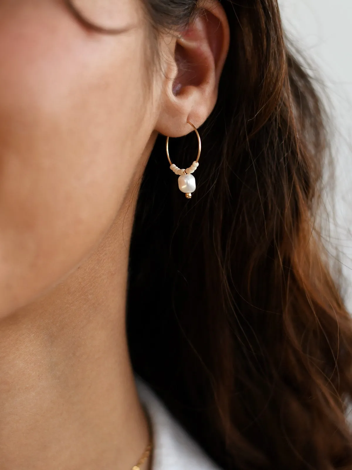 Extra Small Pearl Hoop Earrings - Pearl Hoop Earrings - Small Pearl Earrings - Pearl Hoops - Mini Pearl Earrings