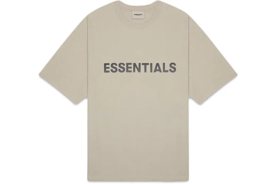 Fear of God Essentials Boxy T-Shirt Applique Logo Olive/Khaki