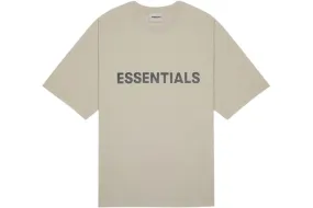 Fear of God Essentials Boxy T-Shirt Applique Logo String tan