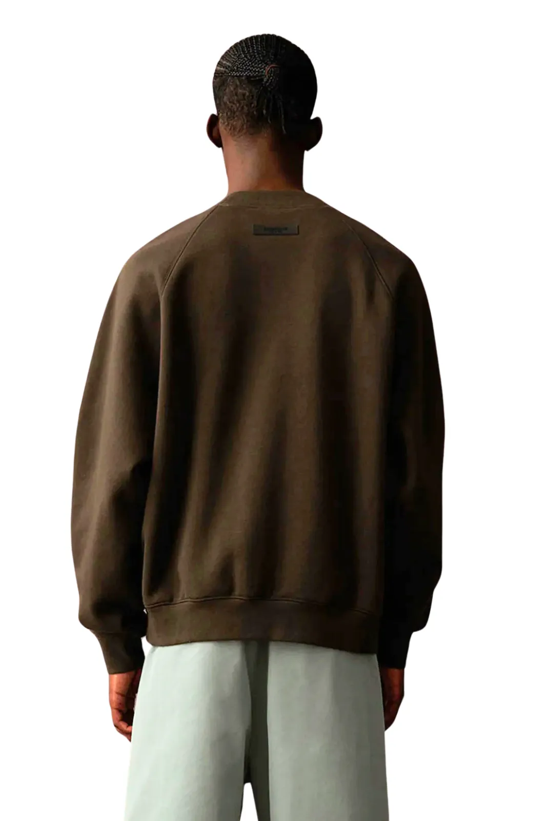 Fear of God Essentials Off Black Crew Neck Sweatshirt Brown