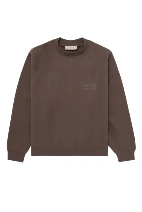 Fear of God Essentials Off Black Crew Neck Sweatshirt Brown