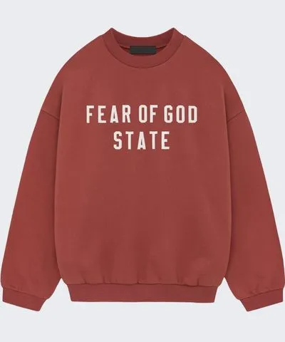 Fear of God Heavy Fleece Crewneck Crimson