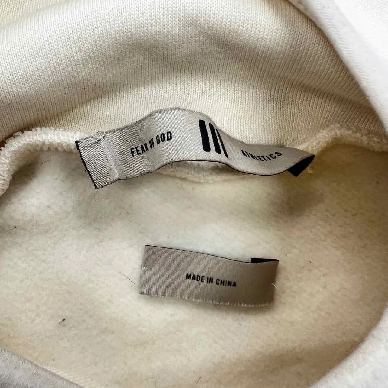 Fear of God Hoodie ATHLETICS Cream Used Size S