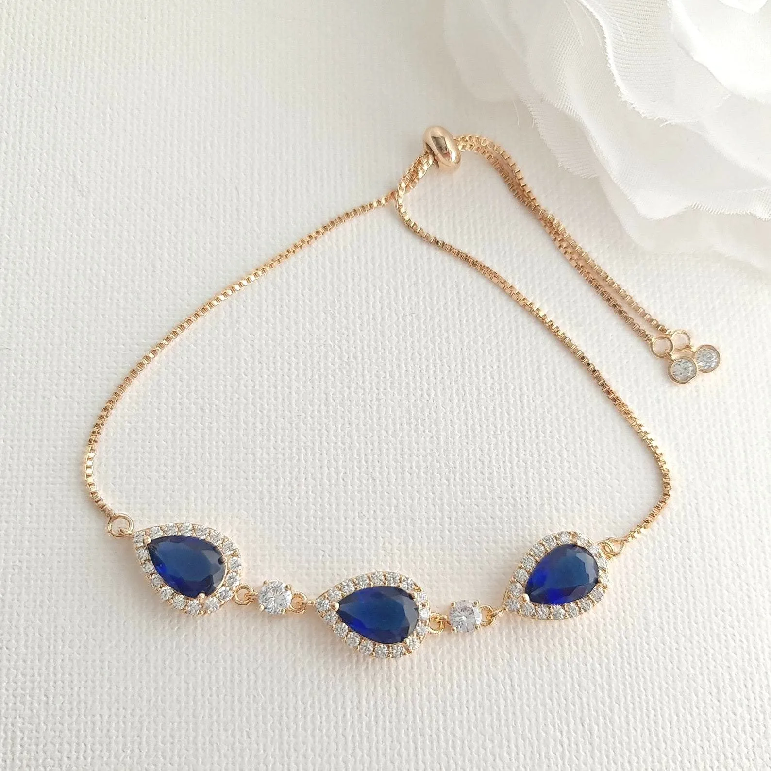 Gold Wedding Bracelet - Aoi: Simple Blue Accessories