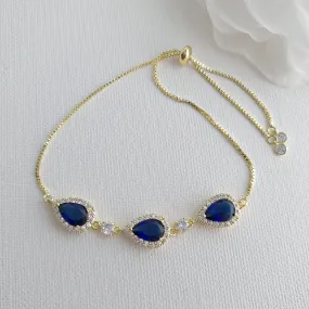 Gold Wedding Bracelet - Aoi: Simple Blue Accessories