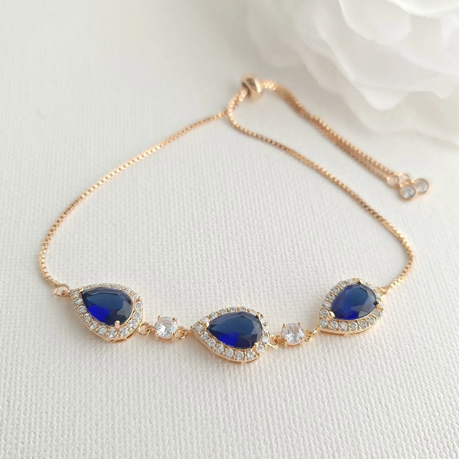 Gold Wedding Bracelet - Aoi: Simple Blue Accessories