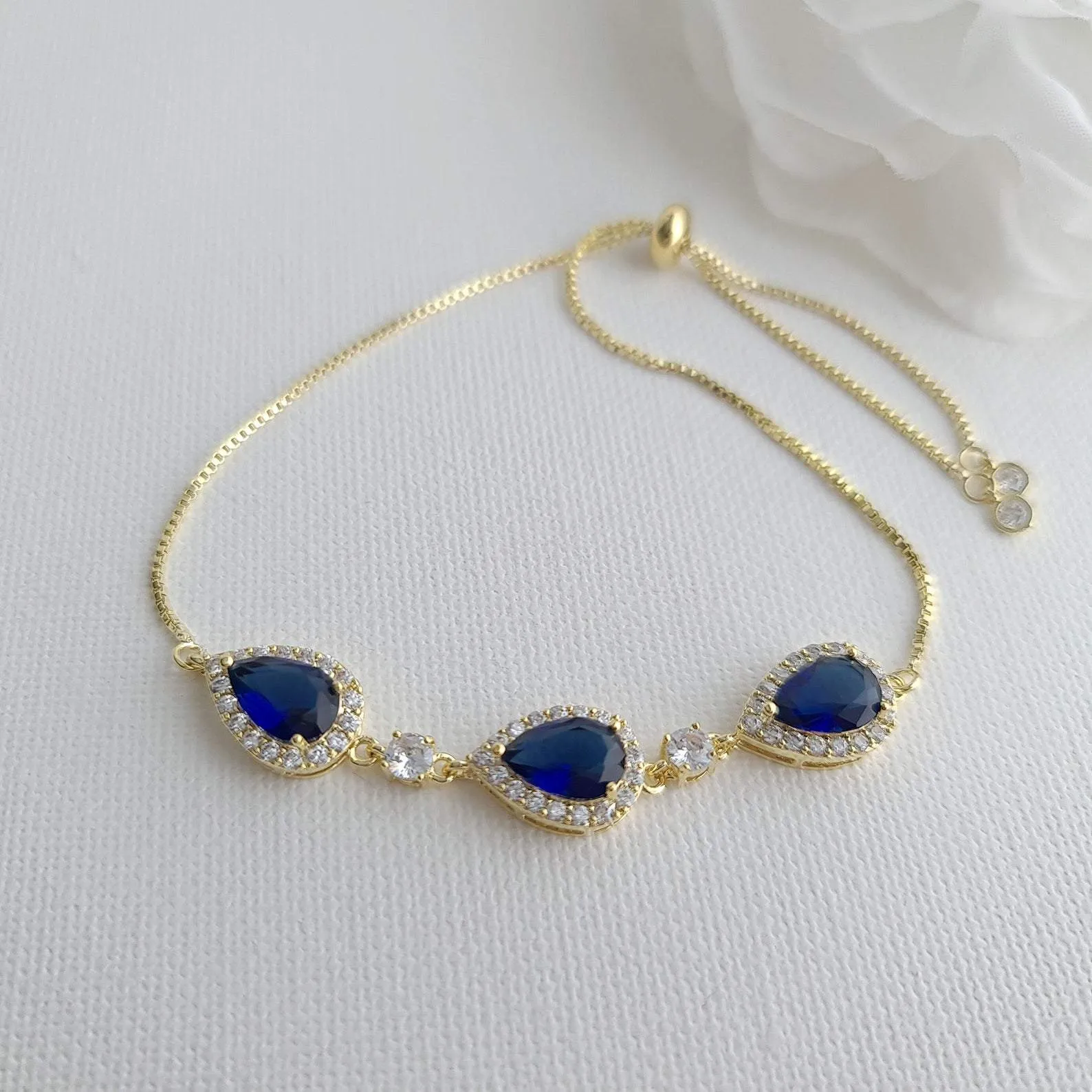 Gold Wedding Bracelet - Aoi: Simple Blue Accessories