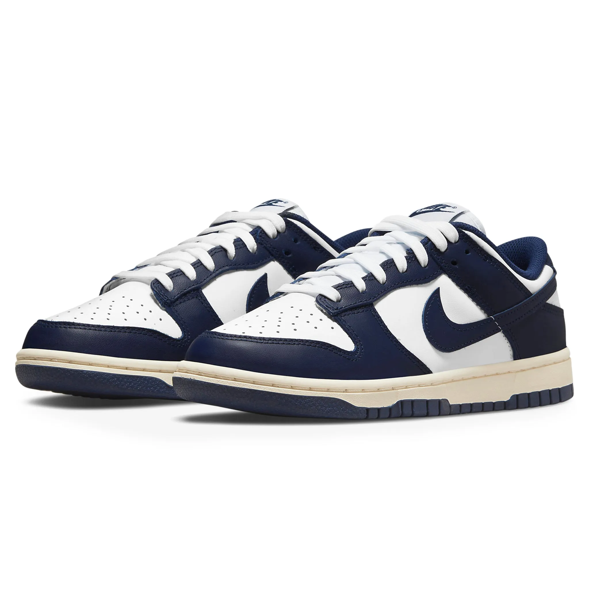 Google-friendly result: Vintage Navy Nike Dunk Low Women's Shoes