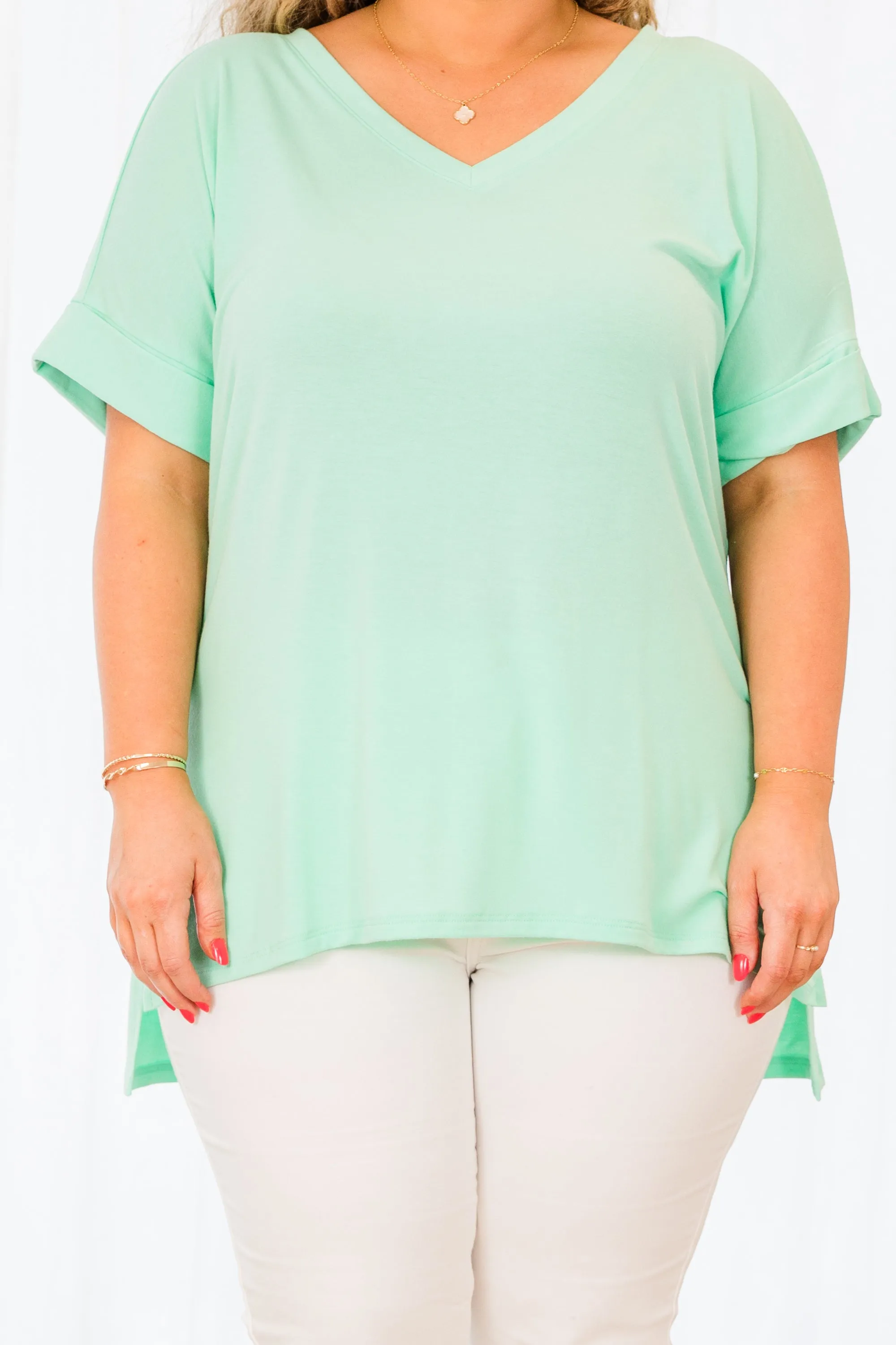 Green Mint Comfy Travels Top