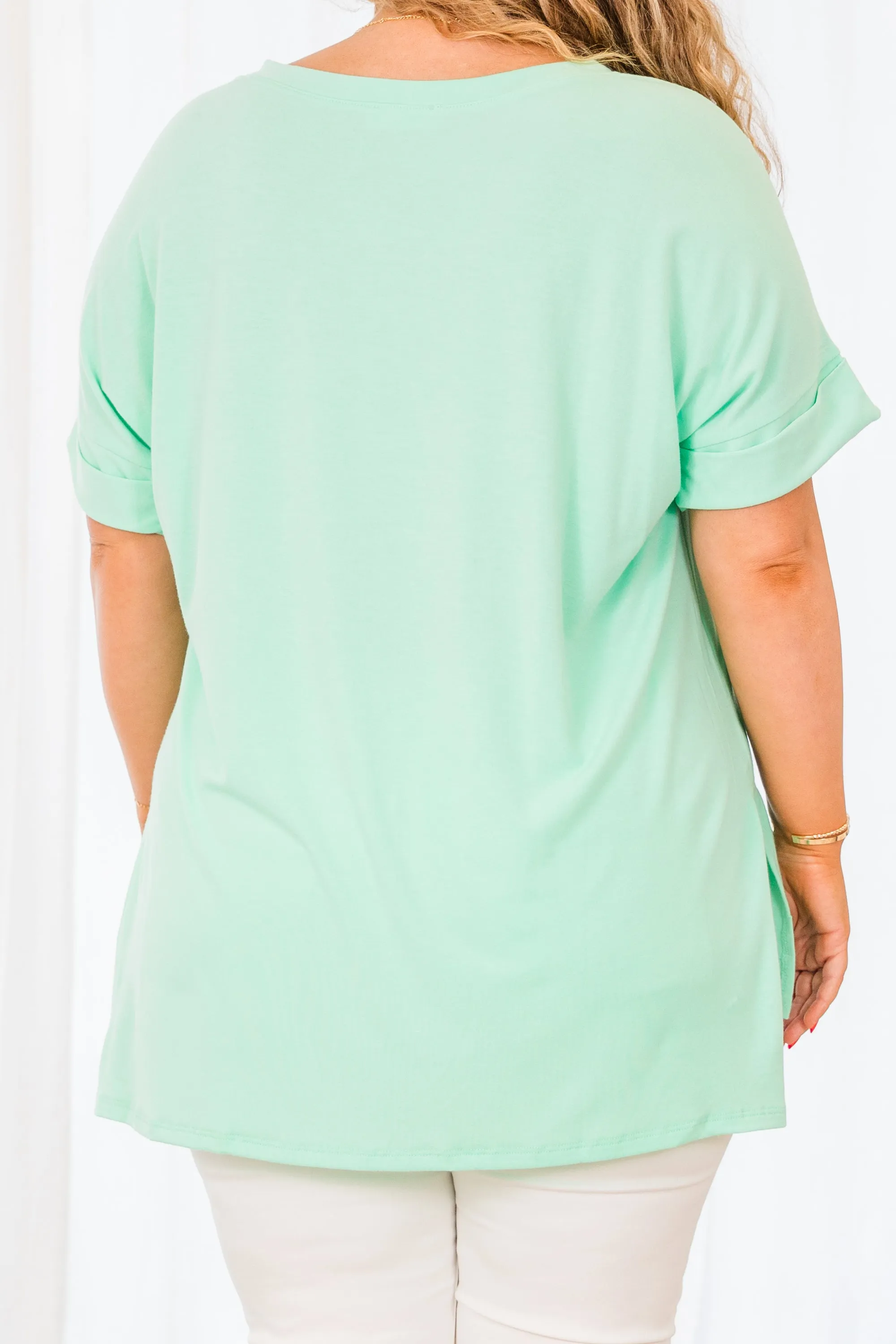 Green Mint Comfy Travels Top