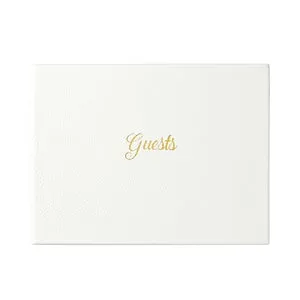 GRPHC IMG | White Nappa Cowhide Leather Visitor Book