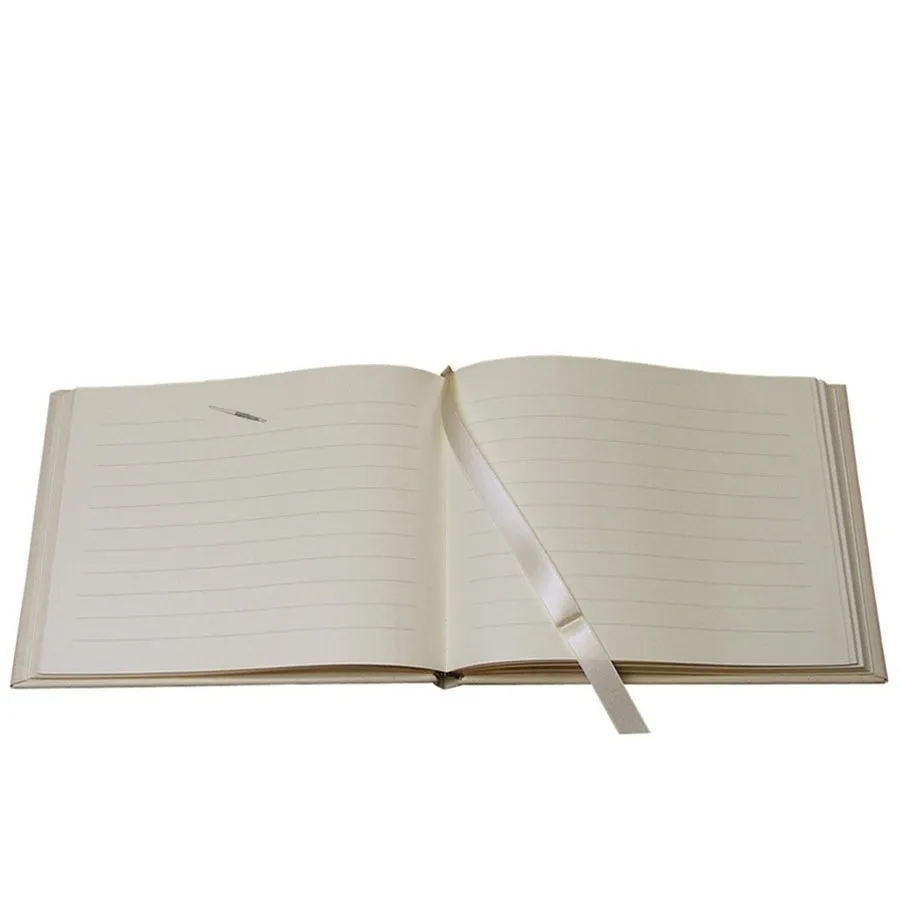 GRPHC IMG | White Nappa Cowhide Leather Visitor Book