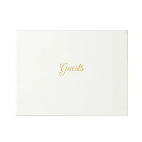 GRPHC IMG | White Nappa Cowhide Leather Visitor Book