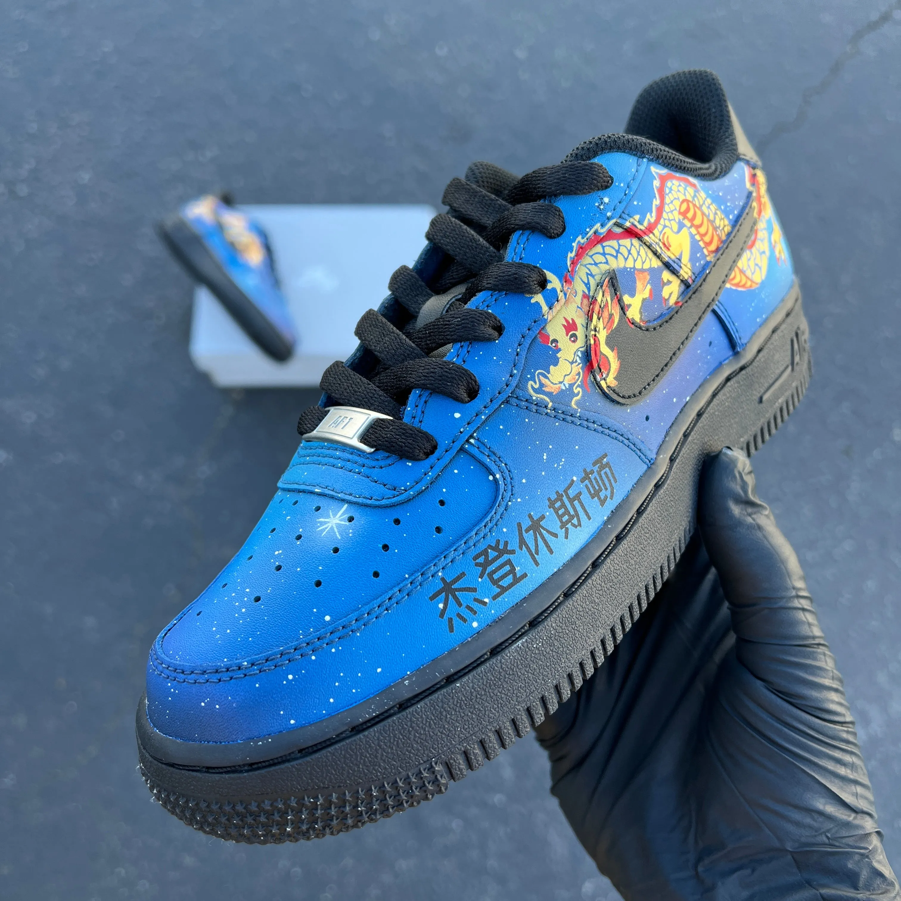 Hand Painted Galaxy Horoscope Pisces Sign Nike Air Force 1 - Customized Shoes for Pisces Zodiac Sign