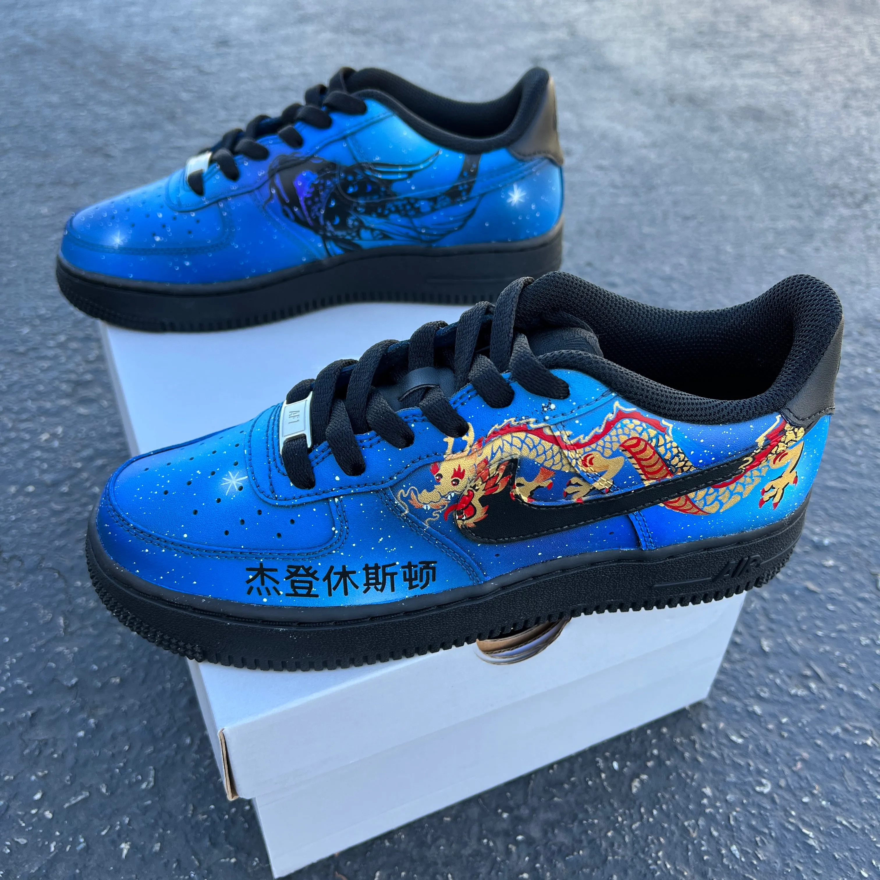 Hand Painted Galaxy Horoscope Pisces Sign Nike Air Force 1 - Customized Shoes for Pisces Zodiac Sign