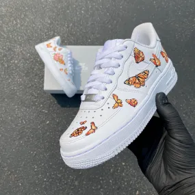 Hand painted Monarch Butterfly Nike Air Force 1 Low