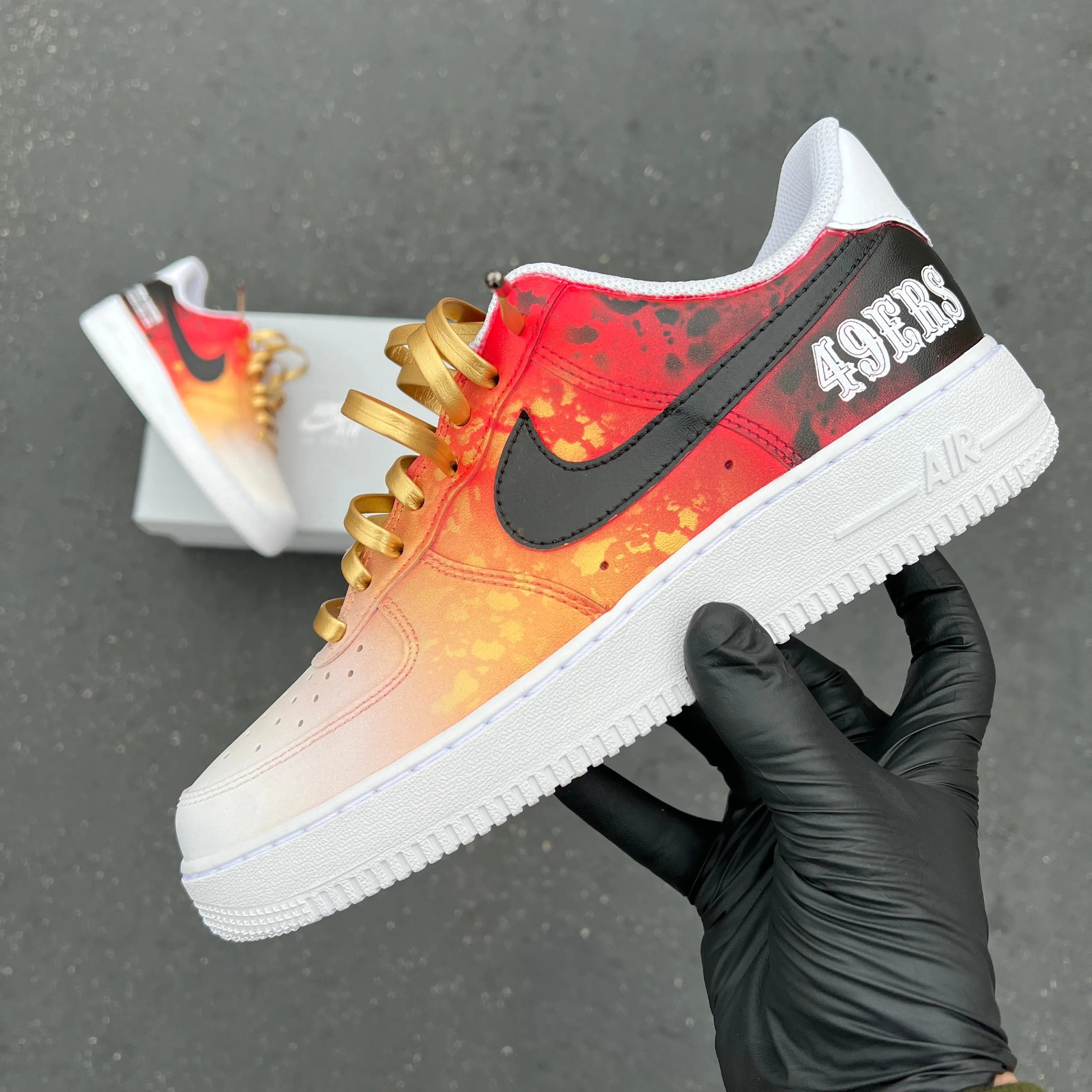 Hand Painted San Francisco 49ers Nike Air Force 1