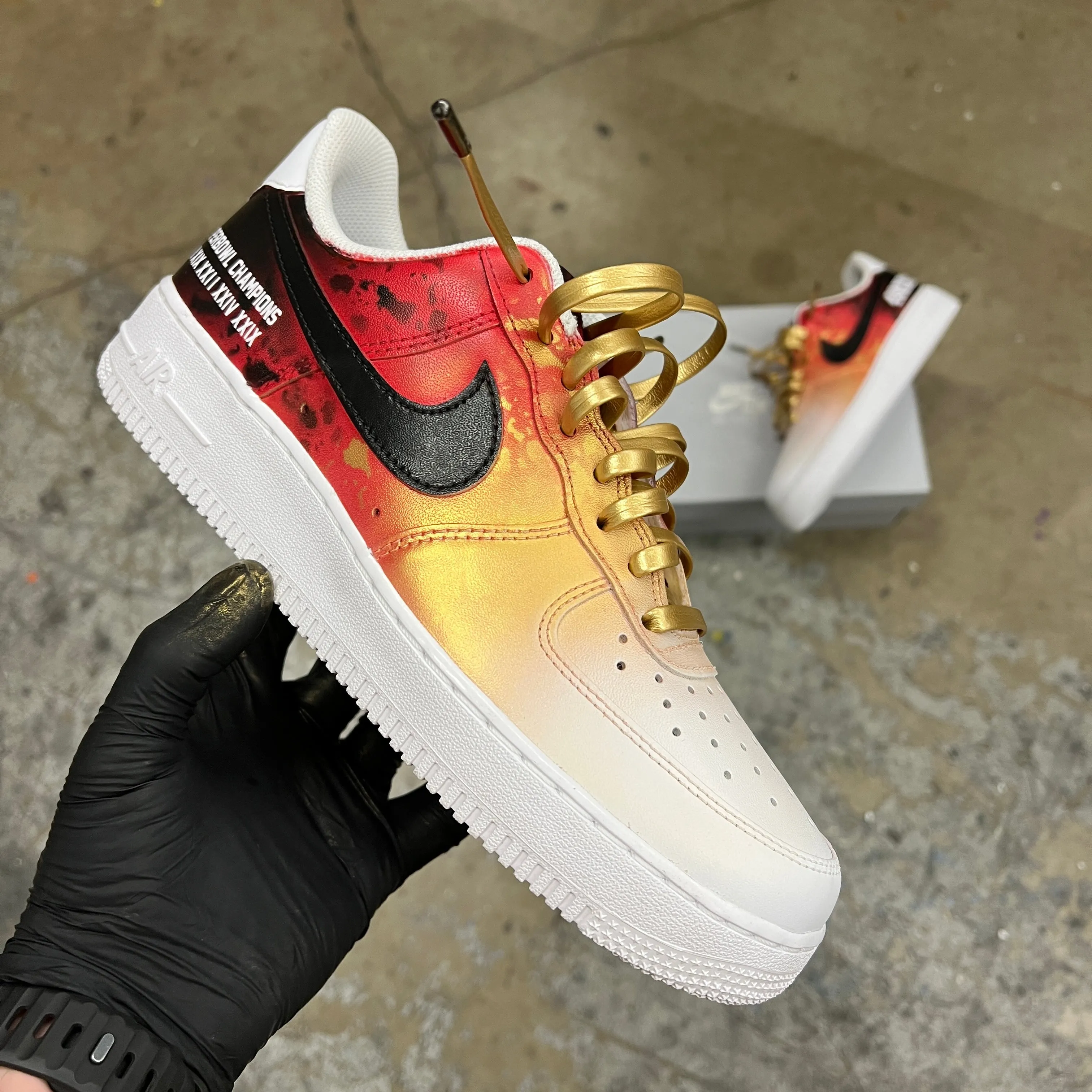 Hand Painted San Francisco 49ers Nike Air Force 1