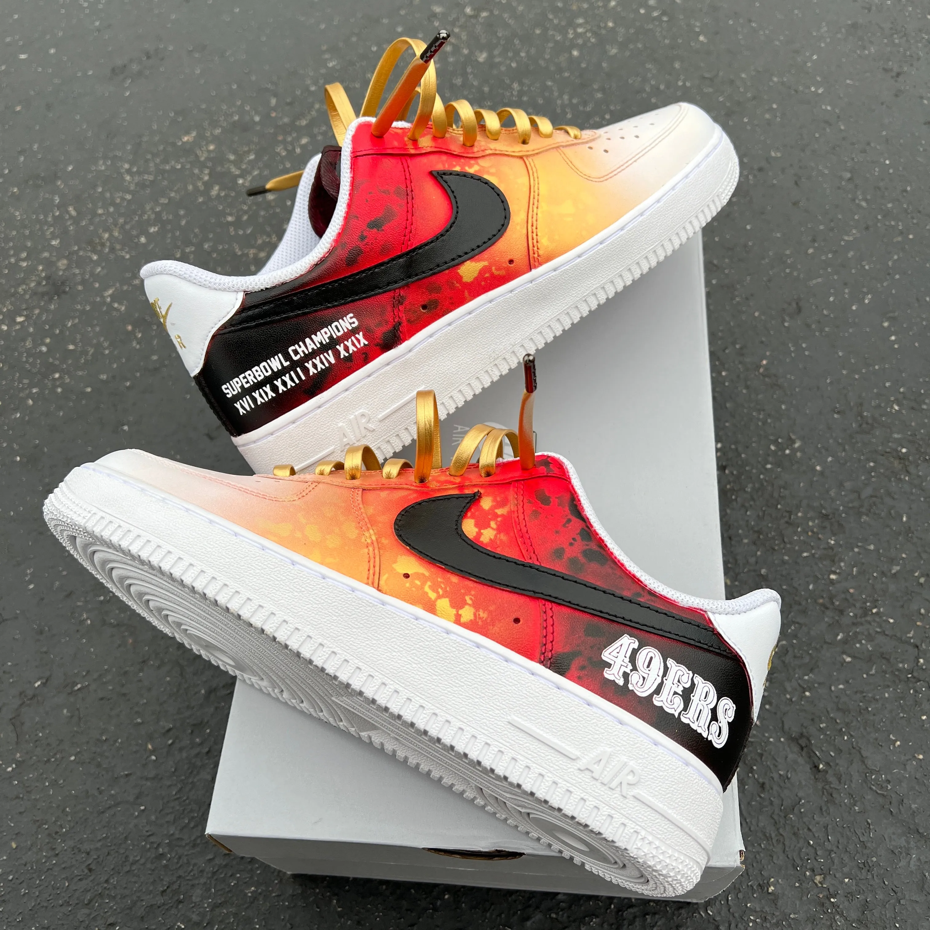 Hand Painted San Francisco 49ers Nike Air Force 1