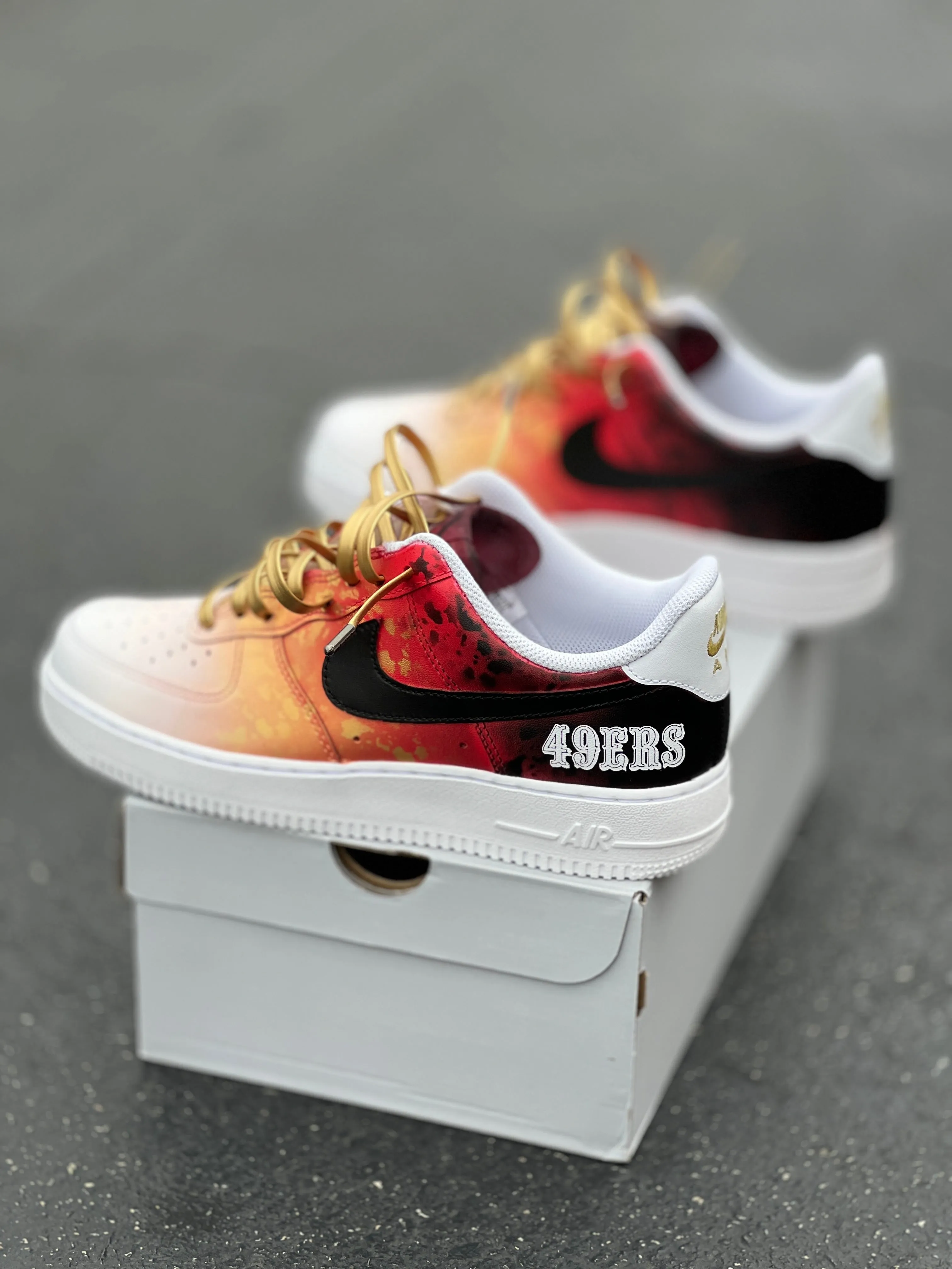 Hand Painted San Francisco 49ers Nike Air Force 1