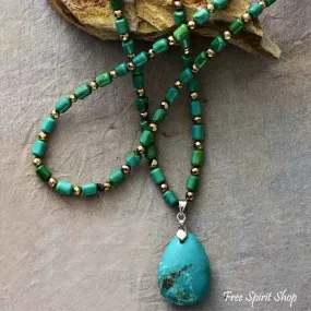 Handcrafted Green Turquoise Necklace